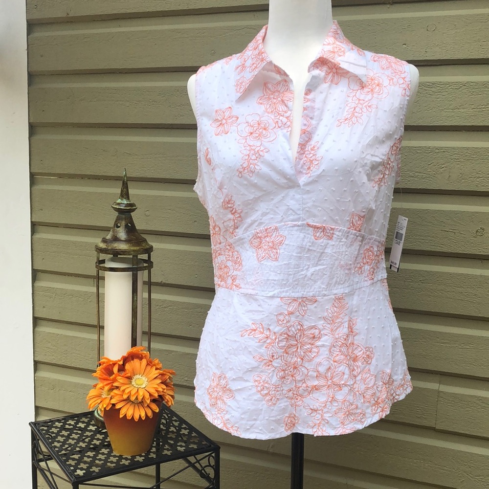 AB Studio Ladies Sleeveless Blouse Just Gorgeous New With Tags Size Large